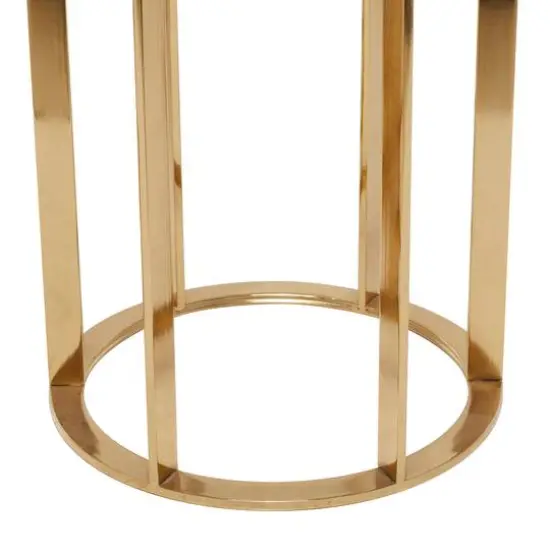 16" Gold Iron Contemporary Accent Table Set {10}