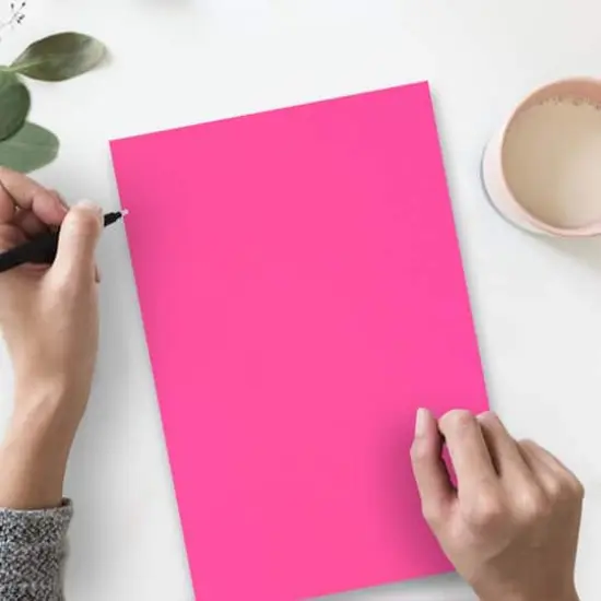 JAM Paper Ultra Bright Hue 8.5" x 14" 24lb. Recycled Colored Legal Paper, 100 Sheets Ultra Fuchsia Pink {4}