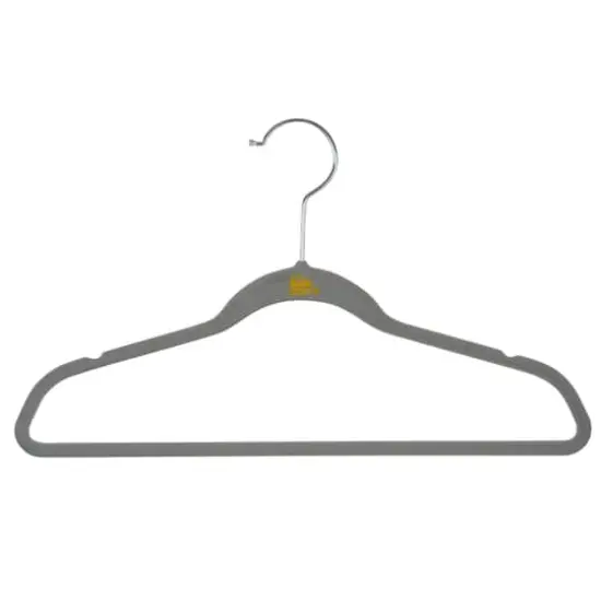 Simplify Kids Velvet Hangers, 100ct. Light Gray {3}
