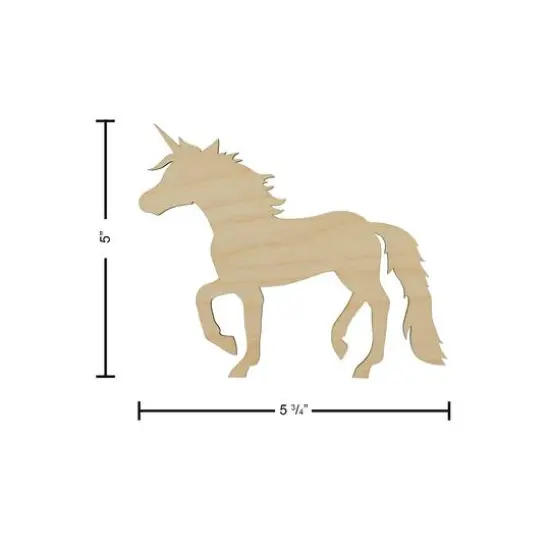 Essentials by Leisure Arts 24 Pack 6" x 4.75" Unicorn Flat Wood Shape {4}
