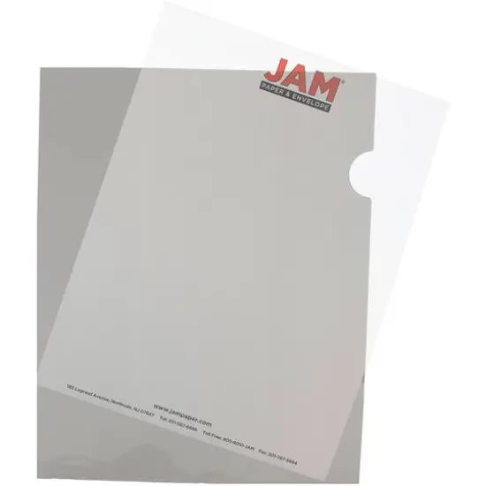 JAM Paper 9" x 11.5" Plastic Sleeves, 12ct. Smoke Gray {4}