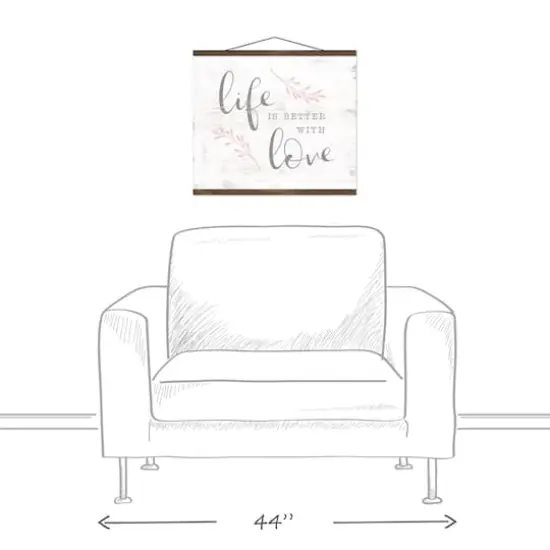 Life is Better with Love Teak Hanging Canvas {4}