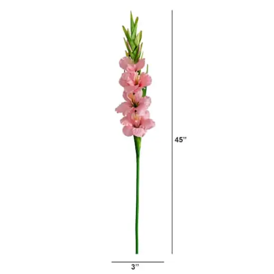 45" Pink Gladiolus Flower Stems, 3ct. {5}