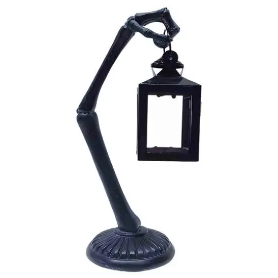 13" Black Arm with Lantern Tealight Candle Holder by Ashland&reg; {3}