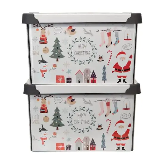 Simplify Happy Christmas Storage Tote Bin {7}