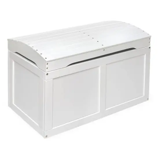 Badger Basket Hardwood Barrel Top Toy Chest White {1}