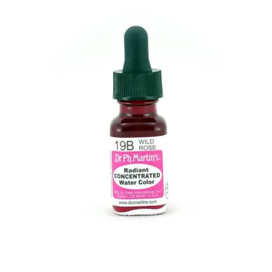 Dr. Ph. Martin's&reg; Radiant Concentrated Watercolor, 0.5oz. 19B Wild Rose {1}