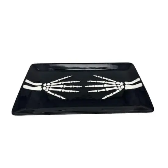 Black Skeleton Hands Serving Tray by Makery&trade; {1}