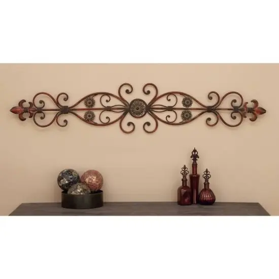 54" Brown Metal Rustic Wall D&eacute;cor {8}