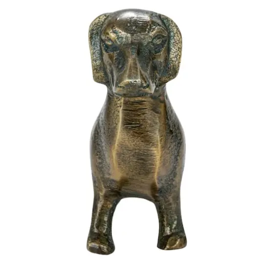 Hello Honey&reg; 6.5" Antique Brass Dachshund Cast Aluminum Tabletop D&eacute;cor {8}