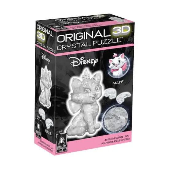 3D Crystal Puzzle - Disney Marie (White): 45 Pcs {3}