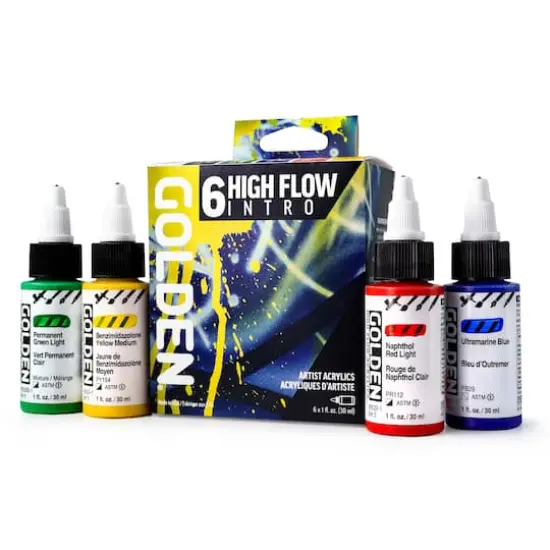 Golden&reg; High Flow Acrylics 6 Color Intro Set {5}