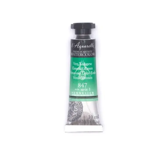 Sennelier French Artists' Watercolor, 10mL 847 Emerald Green S1 {1}