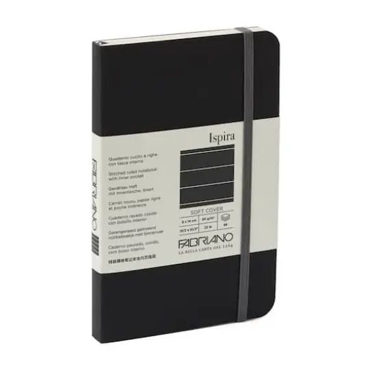 Fabriano&reg; Ispira Lined Softcover Notebook Black {1}