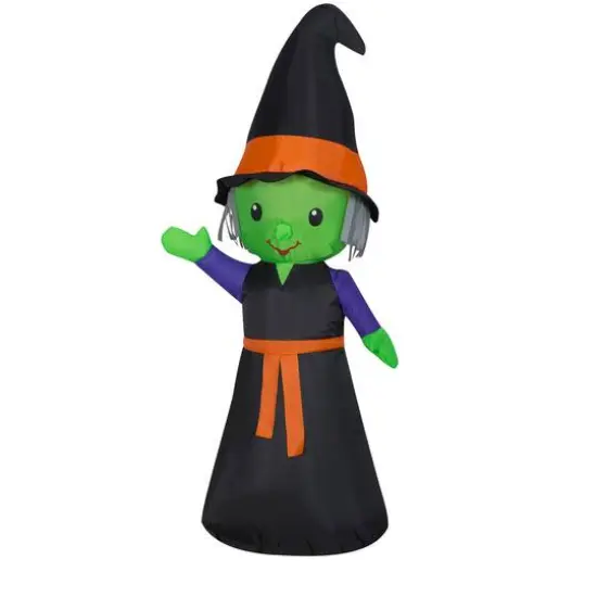 4ft. Airblown&reg; Halloween Inflatable Cute Witch {4}
