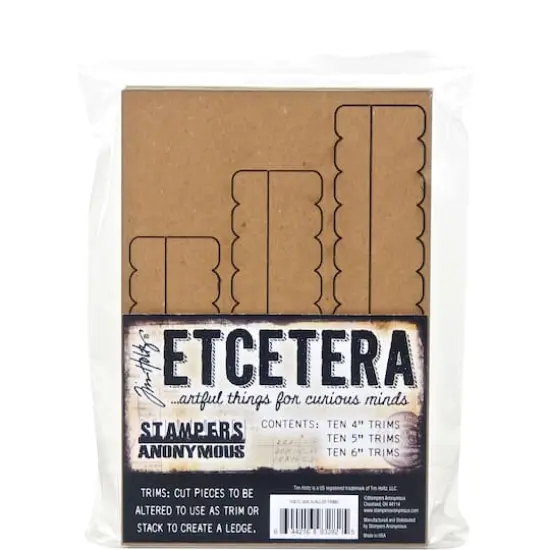 Stampers Anonymous Tim Holtz&reg; Etcetera Thickboard Scallop Trim Set {1}