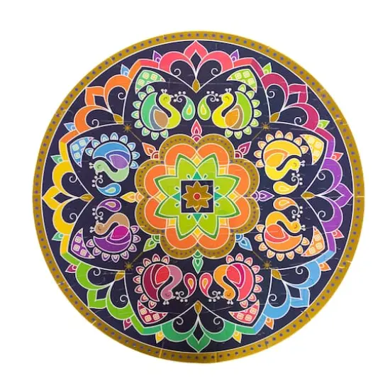 Kulture Khazana Rangoli Mandala 48 Piece Floor Puzzle {1}