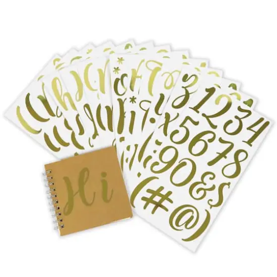 Gold Hand Letter Alphabet Stickers by Recollections&trade; {3}