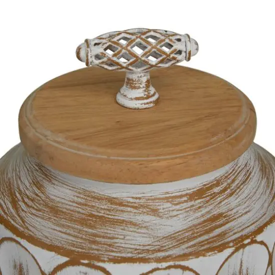 Brown Traditional Decorative Jars, Set of 3" 16", 13", 10" {5}