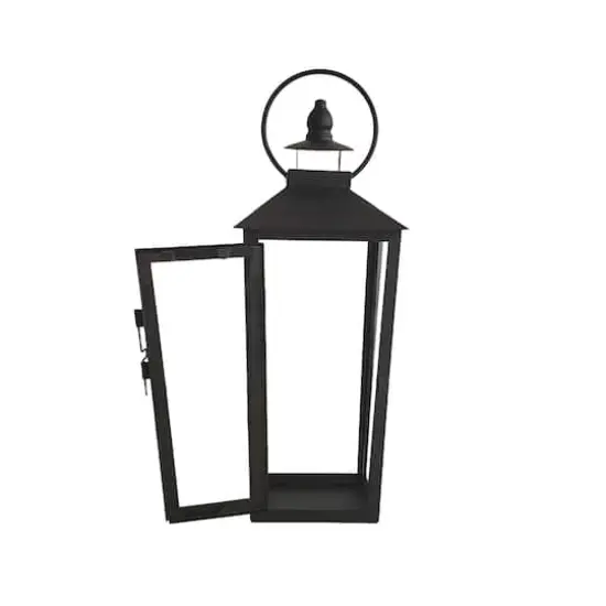 12.2" Black Metal Lantern by Ashland&reg; {4}