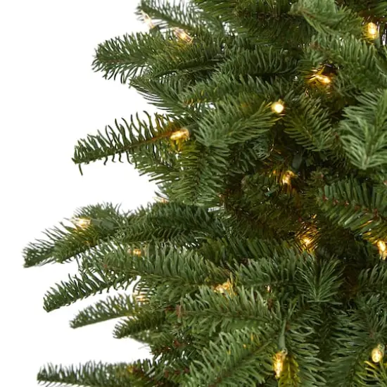 6ft. Pre-Lit South Carolina Fir Artificial Christmas Tree, Clear LED Lights {4}