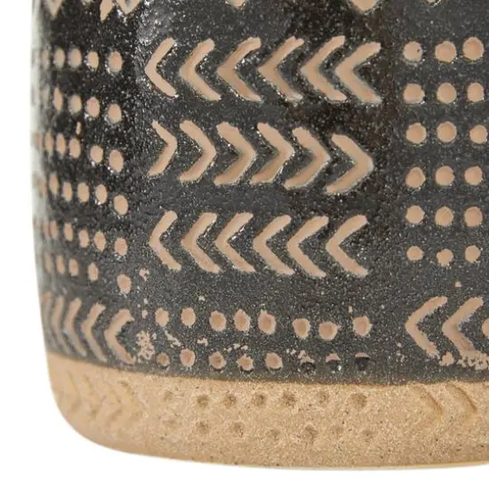 Black Porcelain Eclectic Vase, 18" x 6" x 6" {6}