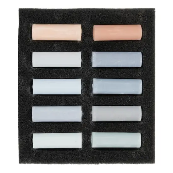Rembrandt 10 Color Half Stick Soft Pastel Set Gray Tones {3}
