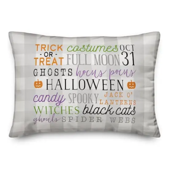 Halloween Words 14" x 20" Throw Pillow {1}