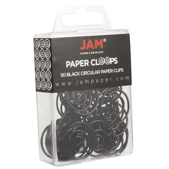 JAM Paper Circular Paper Cloops Black {4}