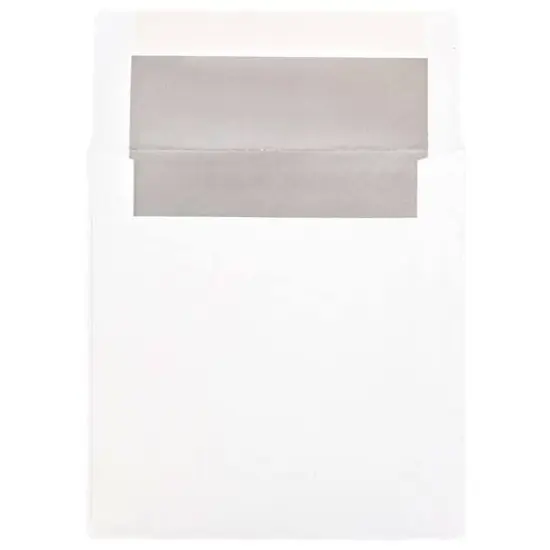 JAM Paper 6" x 6" Square Silver Foil Lined Invitation Envelopes {1}