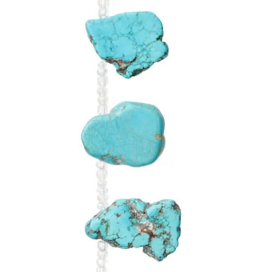 Turquoise Dyed Howlite Flat Chip Beads by Bead Landing&trade; {1}