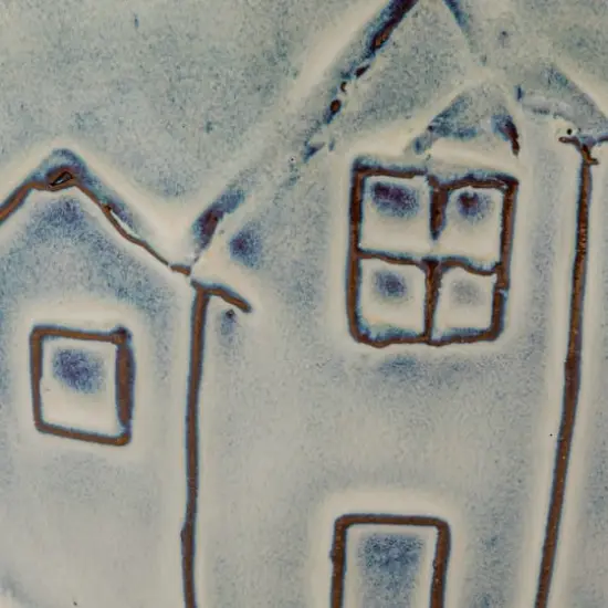 Hello Honey&reg; 5.25" Round Debossed House Design Stoneware Planter {4}