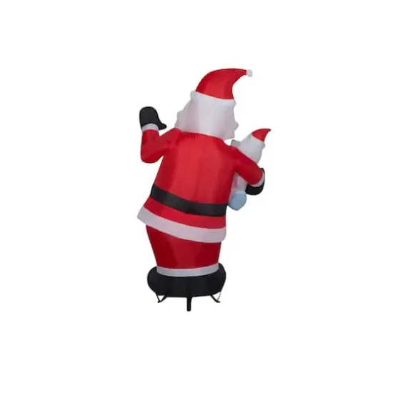 6ft. Animated Airblown&reg; Inflatable Christmas Swaying Santa with Polar Bear {4}