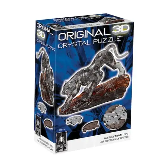 3D Crystal Puzzle - Panther (Black): 39 Pcs {3}