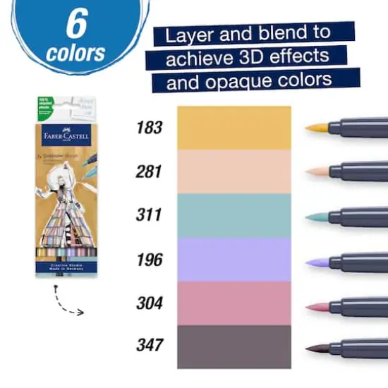 Faber-Castell&reg; Goldfaber Sketch Fashion Dual Tip Alcohol Markers {9}