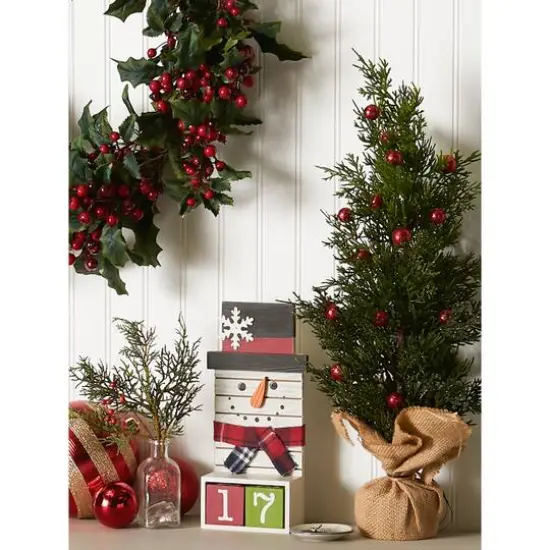 DII&reg; Square Snowman Tabletop Block Calendar {6}