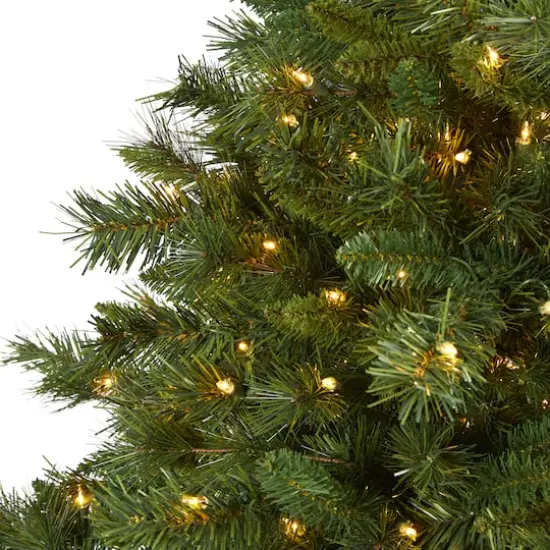 6ft. Pre-Lit Wyoming Mixed Pine Artificial Christmas Tree, Clear LED Lights {4}