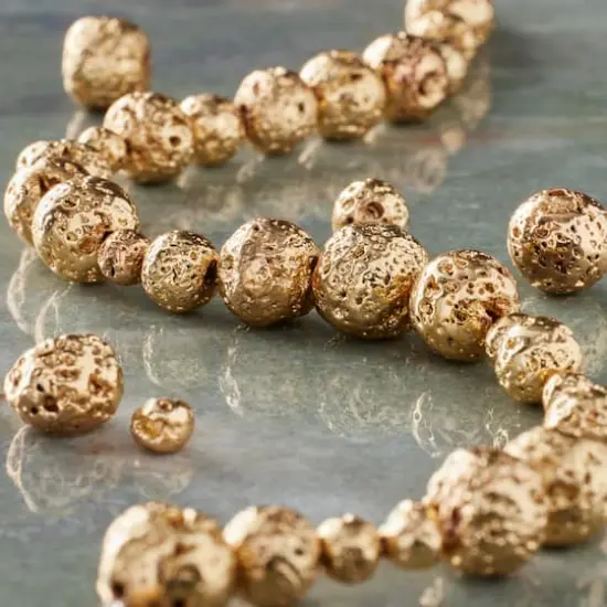 Mixed Lava Beads by Bead Landing&trade; Gold {3}