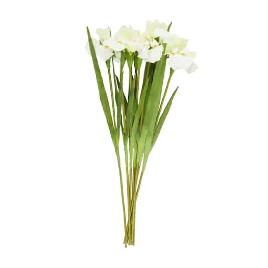 35" White Iris Artificial Flower Stem, 8ct. {3}
