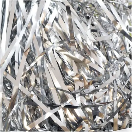 JAM Paper Silver Metallic Crinkle Cut Shred Tissue Paper {3}