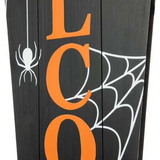 Glitzhome&reg; 42" Halloween Wooden Welcome Coffin Porch D&eacute;cor {7}