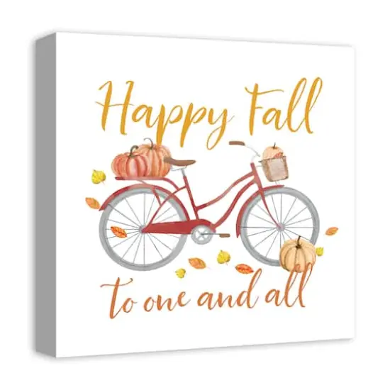 Happy Fall Bike Canvas Wall Art {3}