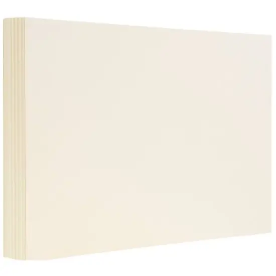JAM Paper 5" x 6" Ivory Blank Flat Note Cards {3}