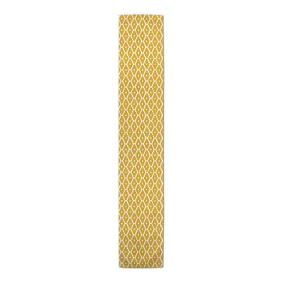 Diamond Zig Zags Indoor/Outdoor Table Runner Yellow {1}