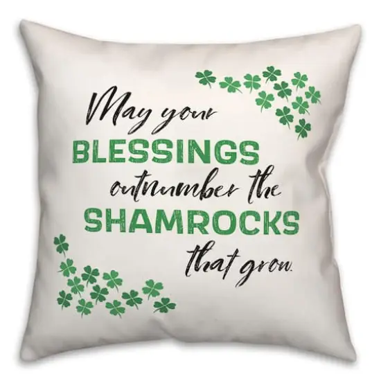 Shamrock Shiplap Pillow 18" x 18" Throw Pillow {1}