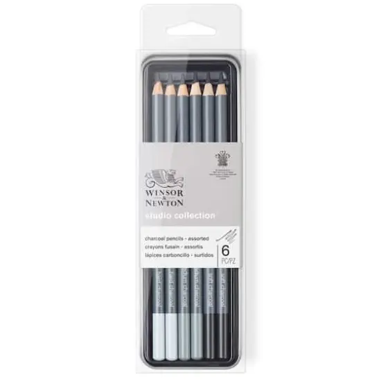 Winsor & Newton&trade; Studio Collection&trade; Charcoal Pencil 6 Piece Tin Set {1}