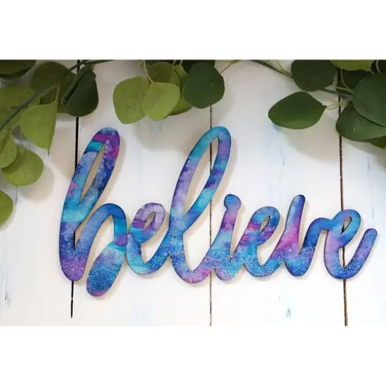 Leisure Arts&reg; 12" Wood Believe Word {5}