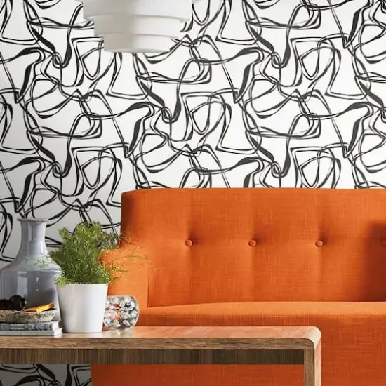 RoomMates Black Ribbon Trail Peel & Stick Wallpaper {5}