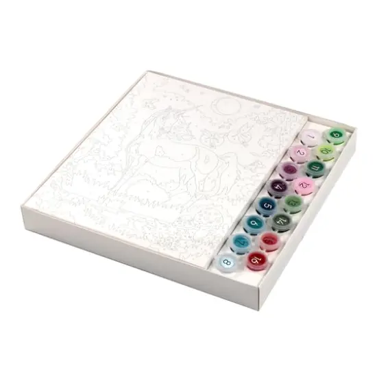 Paint by Numbers Moonlit Unicorn Craft Kit {5}