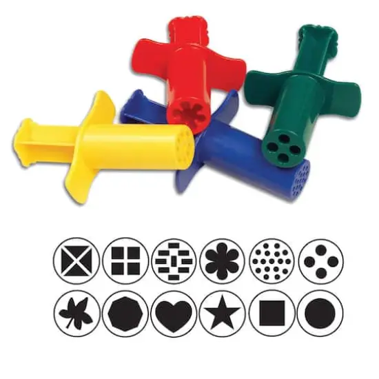 Creativity Street 12 Assorted Patterns Dough Extruders Set {3}